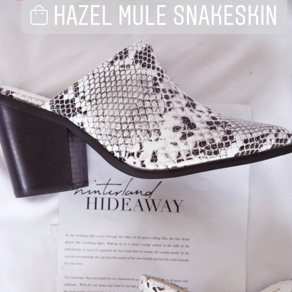 Snake skin mule size 7.5